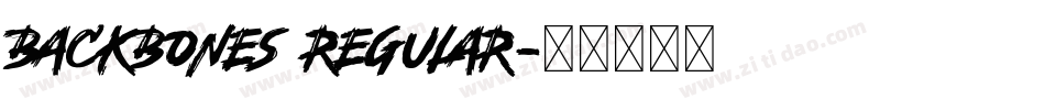 Backbones Regular字体转换